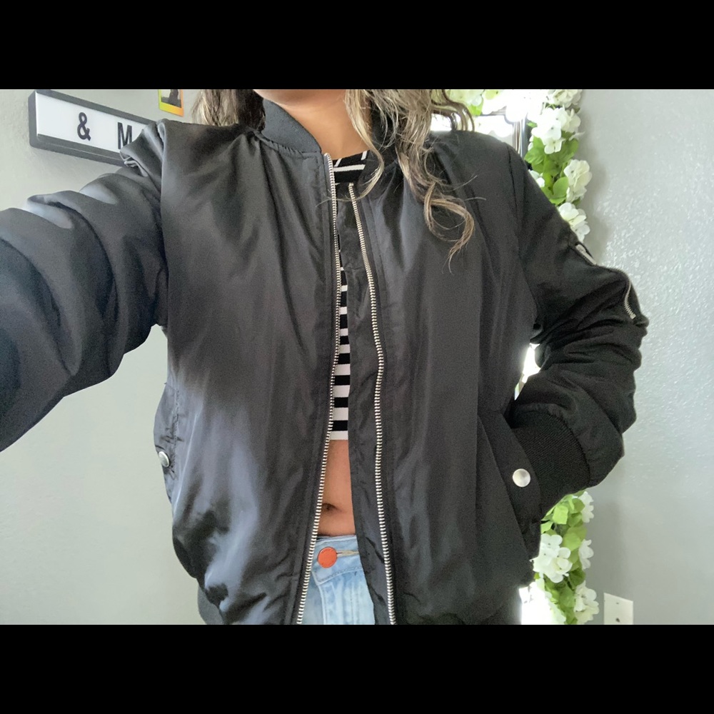 Black Bomber Jacket